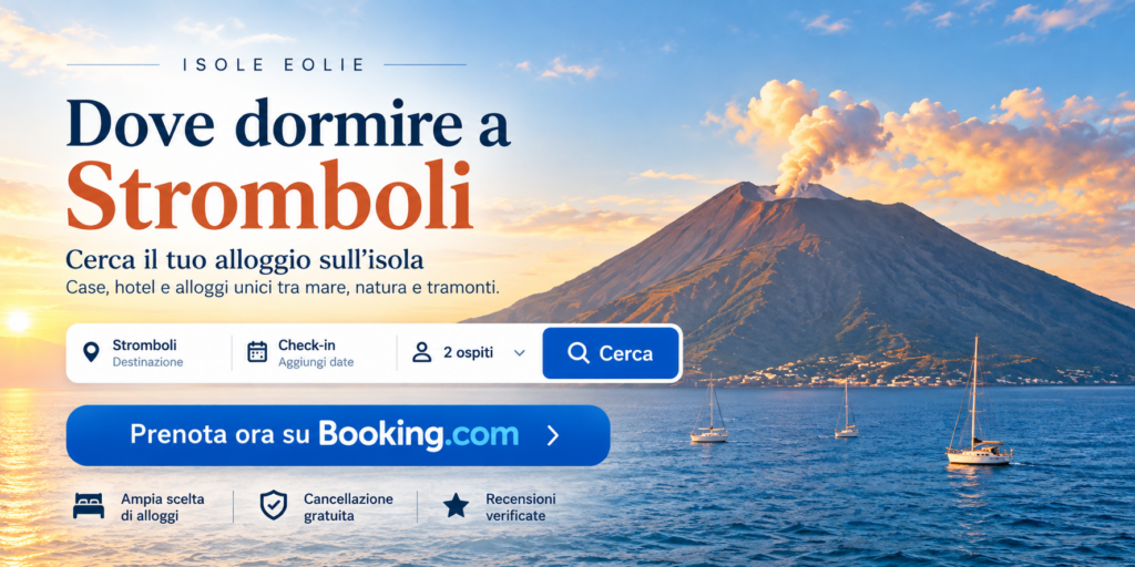 Dove dormire a Stromboli: cerca hotel, case vacanza e alloggi sull’isola tramite Booking.com